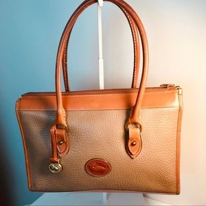 Dooney & Bourke saddle tan satchel bag